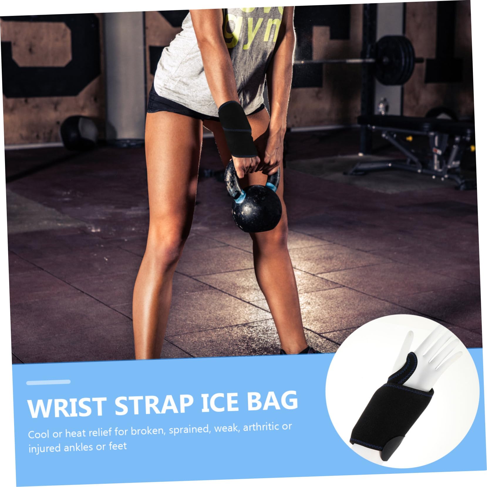Didiseaon 2 Pezzi Borsa del Ghiaccio per Polso in Nylon con Fascia Regolabile Terapia Freddo Caldo per Dolori Muscolari per Infortuni Sportivi e Pronto Soccorso