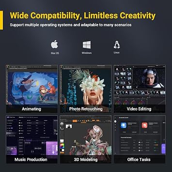 XENCELABS Quick Keys for PC, MacBook, Desktop, Drawing Tablet, Pen Display, OLED Display, 44 Customizable Shortcuts Keydail for Digital Drawing, Video Editing, Photo Retouching, Windows/macOS