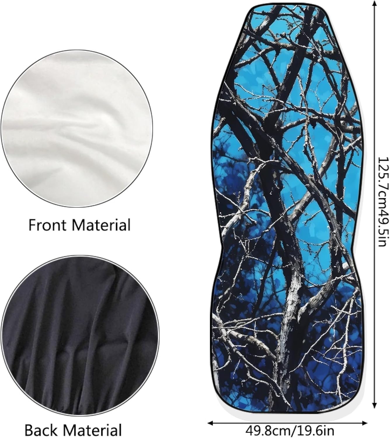 Yewattles Blue Camo Print Auto Decorative Accessories Car Front Seat Towel Covers Set of 2 Universal Fit Truck SUV Van Sedan Interior Cushion Protector Essentials