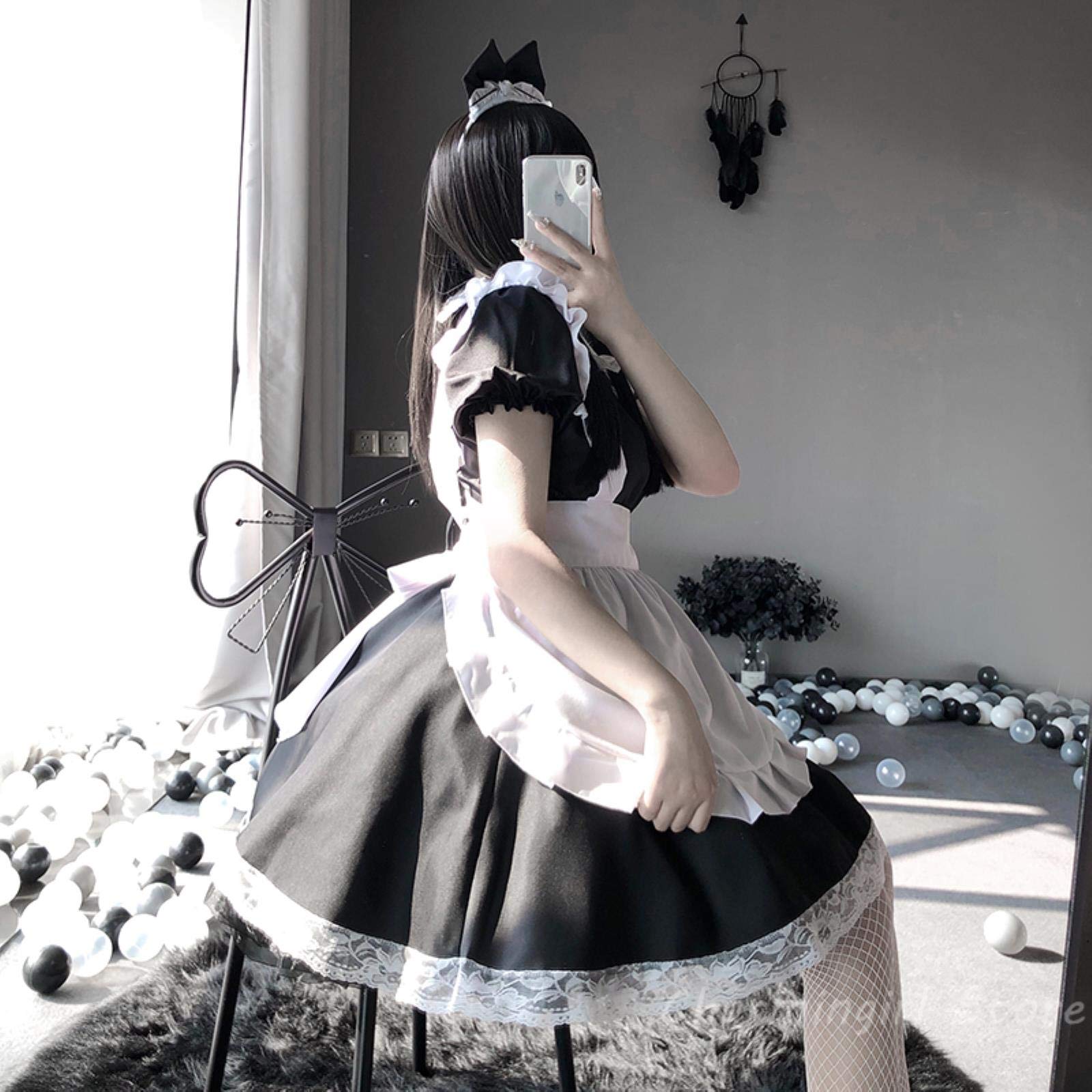 Female Secretary Cosplay Costume Anime Teacher Professional Wear Bedroom Underwear (Blue Black