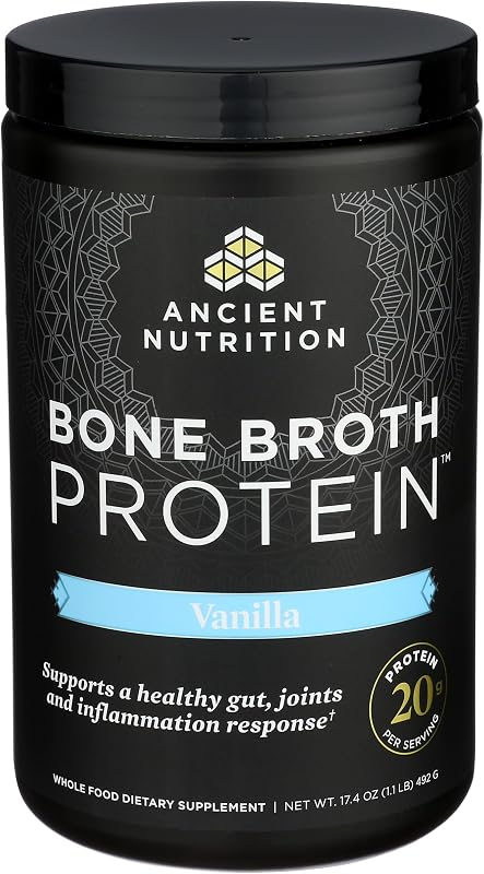 Ancient Nutrition Grass Fed Bone Broth Protein Powder, Vanilla image 4