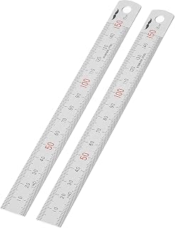Mr. Pen Machinist Ruler, 2 Pack, 150mm, Graduations 0.5mm, Stainless Steel, Metric Ruler