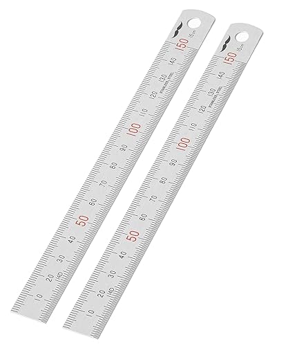 Miniatura 11 de Mr. Pen - Regla de maquinista, paquete de 3, métrica, precisión, acero inoxidable, 6 pulgadas