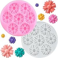 Vista 20 de Moldes de silicona de girasol, molde de fondant de flores para decoración de pasteles, decoración de cupcakes, pasta de caramelo de chocolate, juego