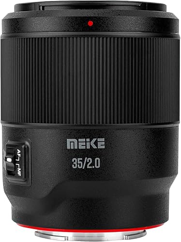 Meike 35mm F2.0 Lente de Enfoque Automático Gran Angular de Montura Completa con Motor de Paso STM Retrato Compatible con Cámaras Sony E Mount A7