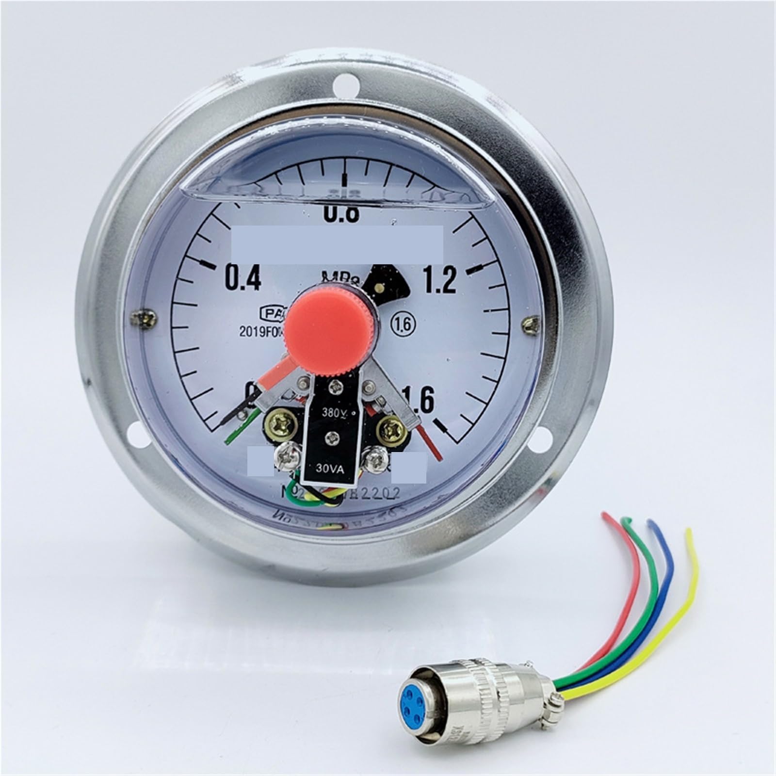 Regulador de presión, Manómetro De Contacto Eléctrico Sísmico Borde Axial