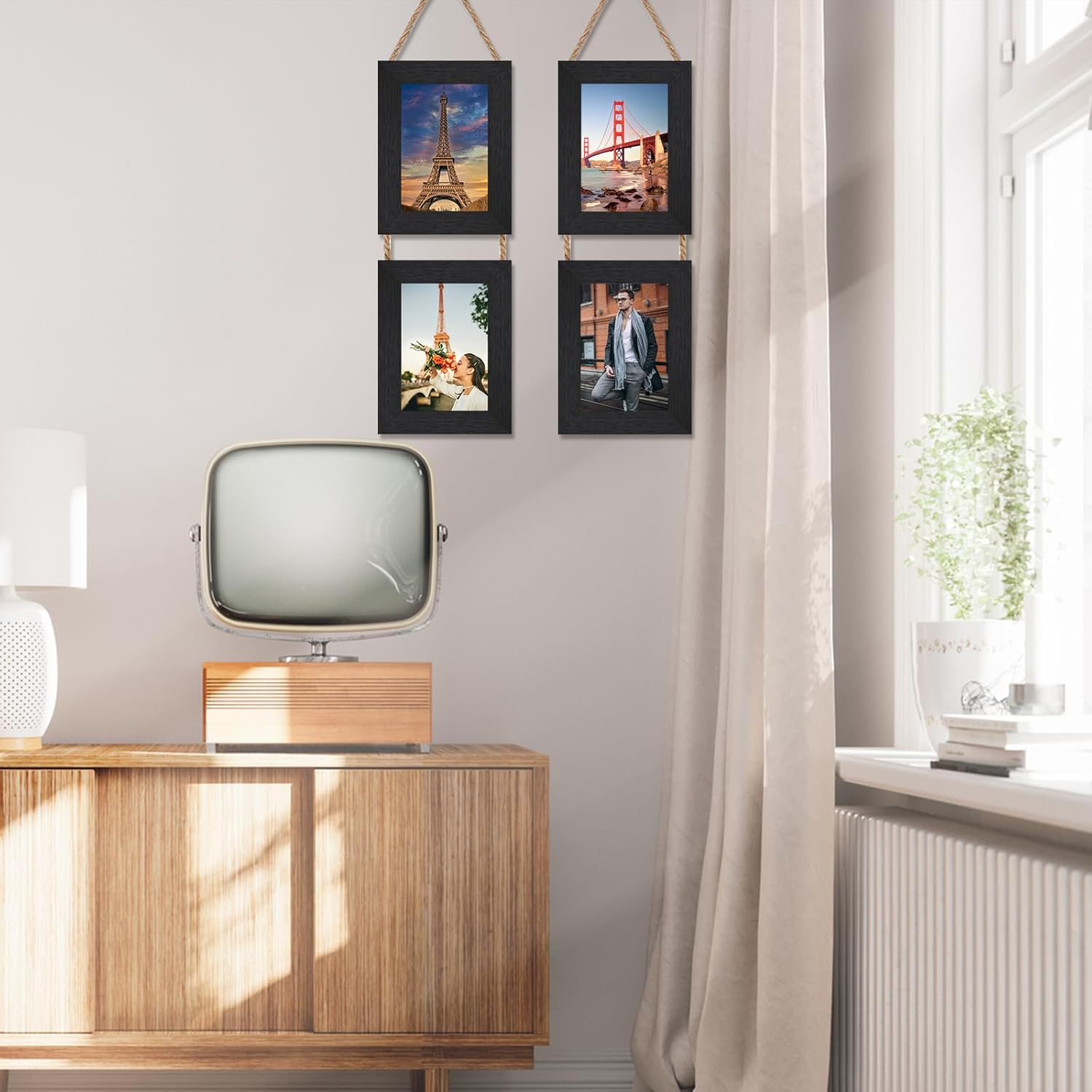 4x6 Wall Hanging Picture Frames Collage with 2 Opening Black Frames 2 Pack - Image 7