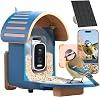 Smart Bird Feeder with Camera, 2.5K UHD Bird Feeder Camera Solar Powered, Sensitive AI Identification, Instant Alerts Capture Video, IP66 Waterproof for Outdoor, Blue