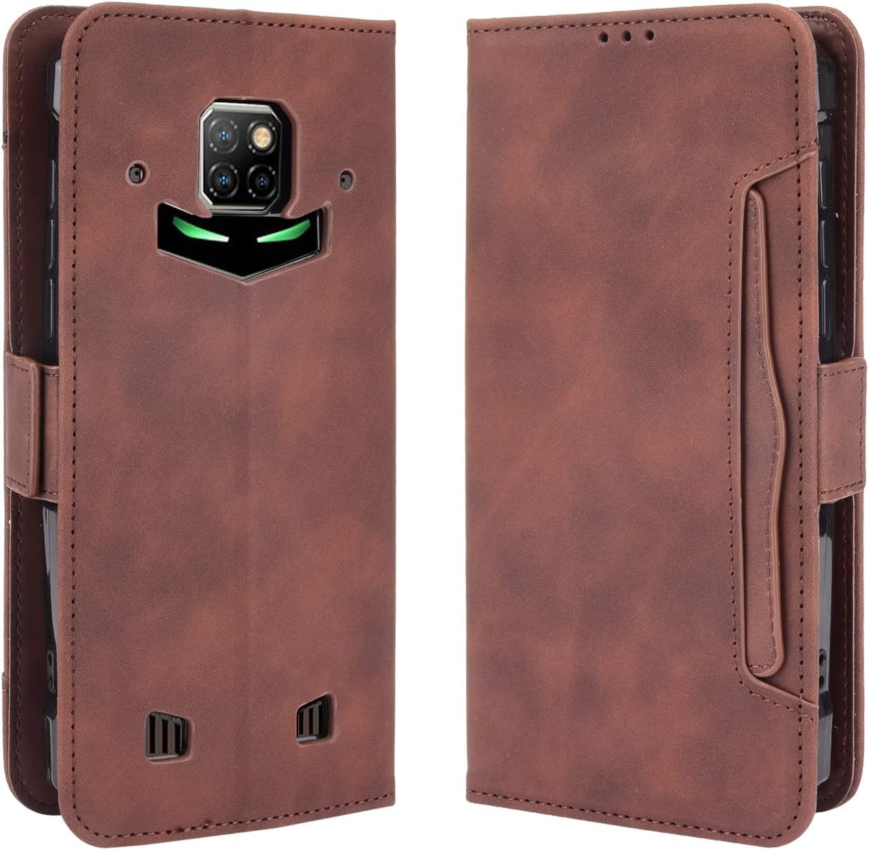 Cover Compatible with Doogee S88 Pro,Compatible with Doogee S88 Plus [Dual Card Slot][Flip Stand][Phone Case][Magnetic Clasp] Wallet Brown