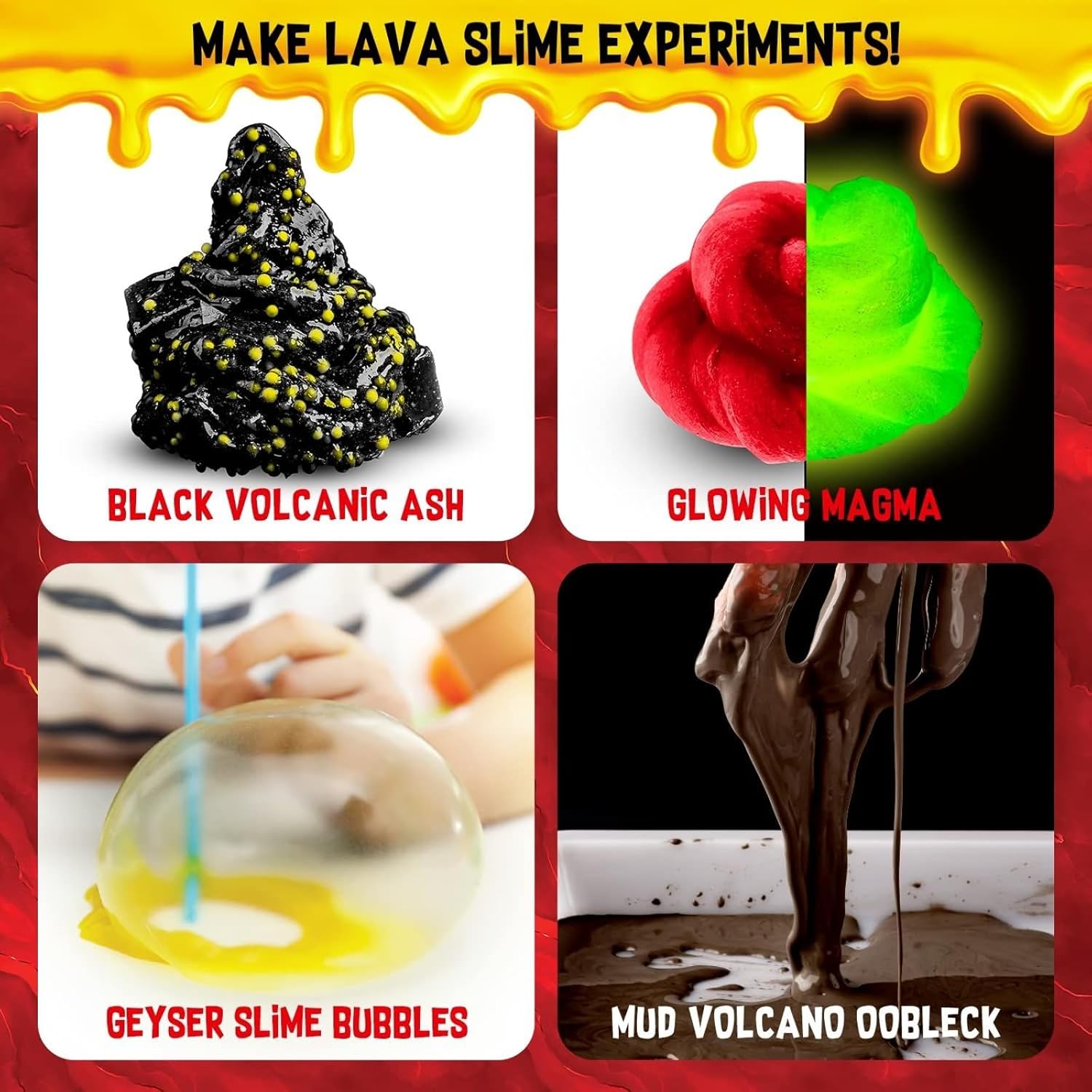 Original Stationery DIY Slime Kit for Boys & Girls - Multicolor, Glow-in-The-Dark Putty - STEM Science Toys & Slime Games for Kids Ages 8-12