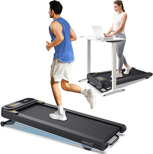 UREVO Caminadora con inclinación, 2.5 HP, caminadora plegable para oficina en casa, cinta de correr compacta con pantalla LED, control remoto,