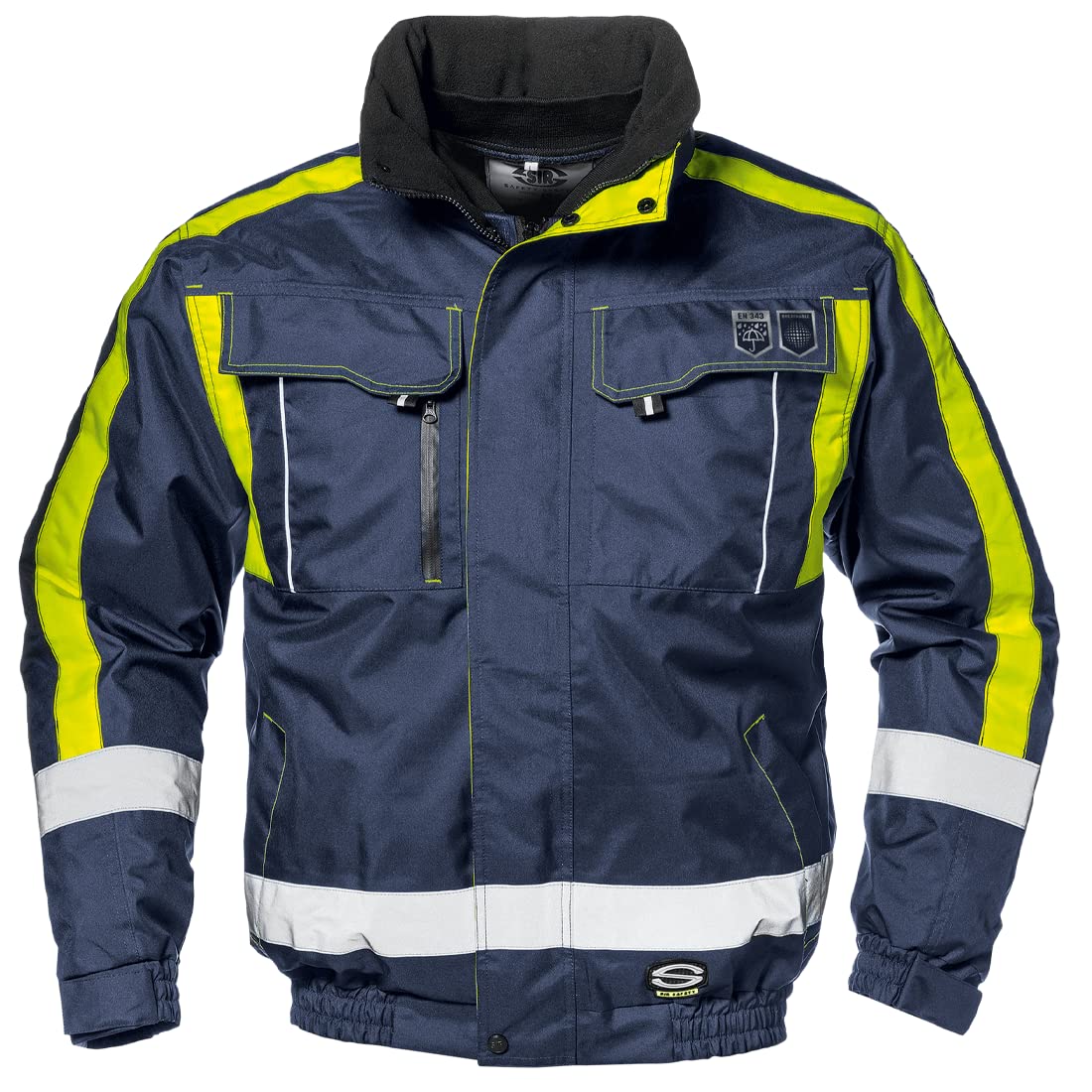 SIR SAFETY SYSTEM Jacke Contender MC4724QNXX - 4 in 1 Arbeitsjacke - Größe XXL - Wasserfest - Blau/Gelb - 100% Polyester