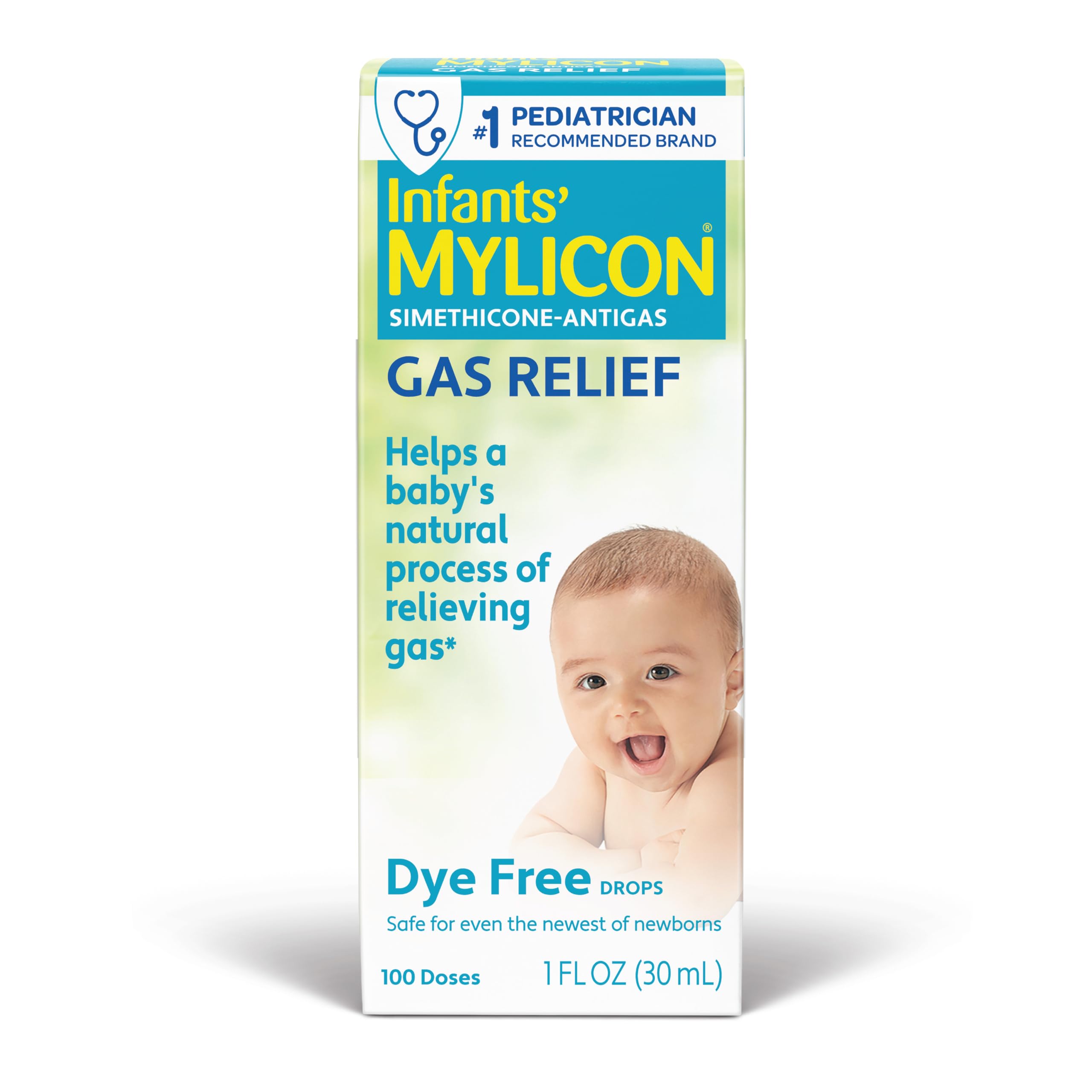 Mylicon Infant Drops Anti-Gas Relief Dye Free formula, 1.0 Fluid Ounce