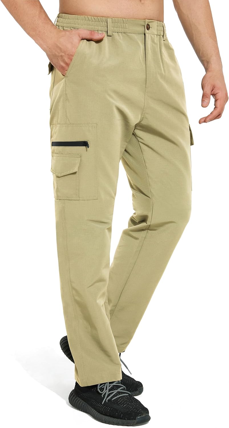 AIFARLD Mens Hiking Pants Cargo Fishing Pants Outdoor Waterproof Quick Dry Sport Lightweight with Multi Pockets - Image 3