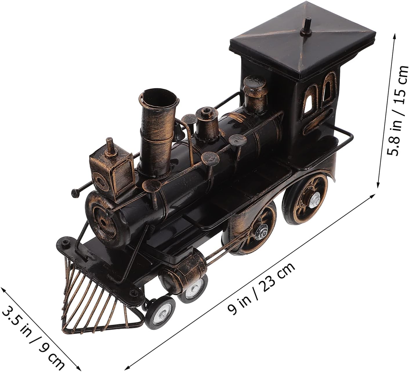 1pc Vintage Locomotive Model Ornament Handmade Train Sculpture for Home Decor Office and Photography Props Unique Retro Locomotive Toy