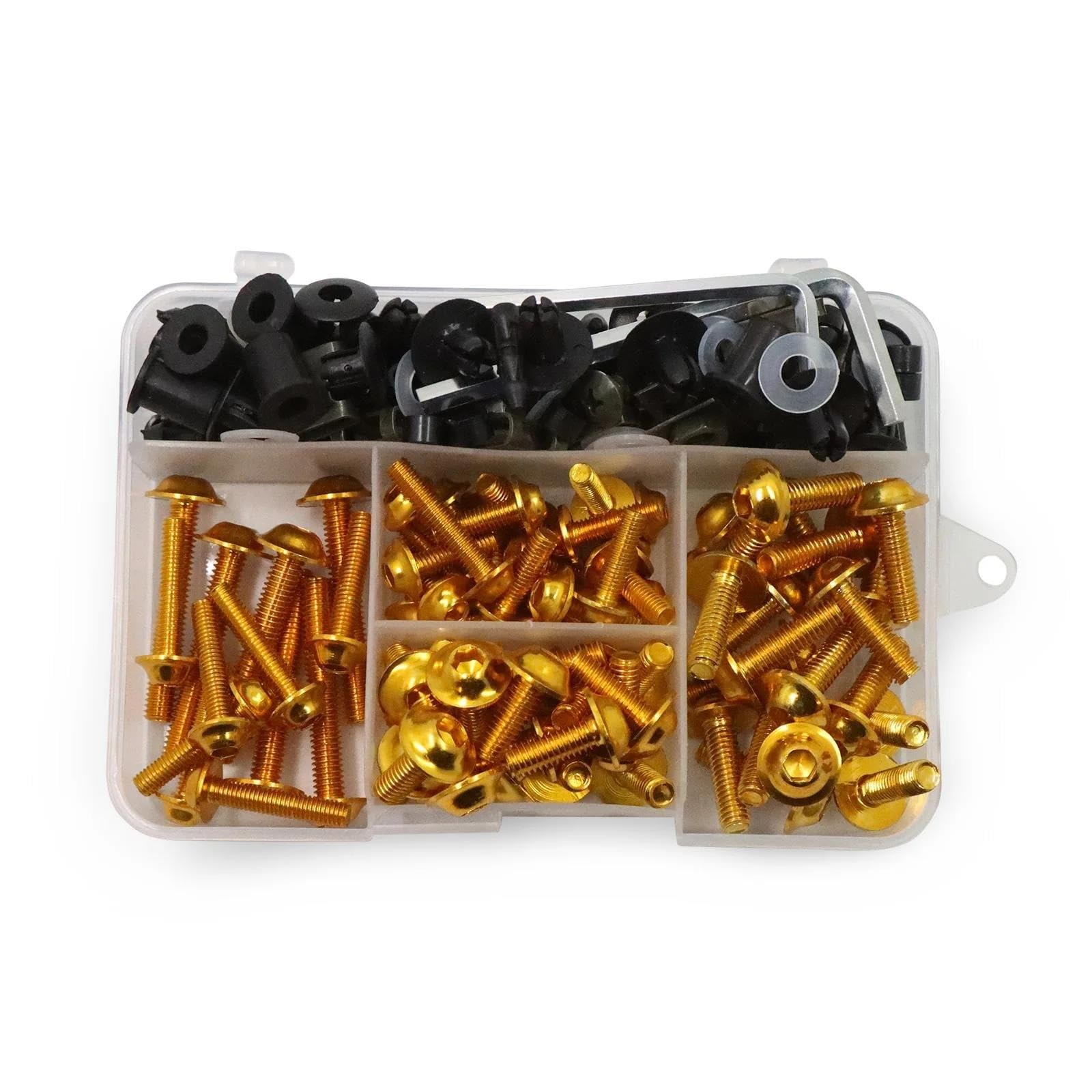 Motorcycle Fairing Bolts Kit Screws For CB650R CB500R CBR600RR CBR900RR CBR929RR CBR1000RR CBR F2 F3 F4i CNC Alloy(Gold)