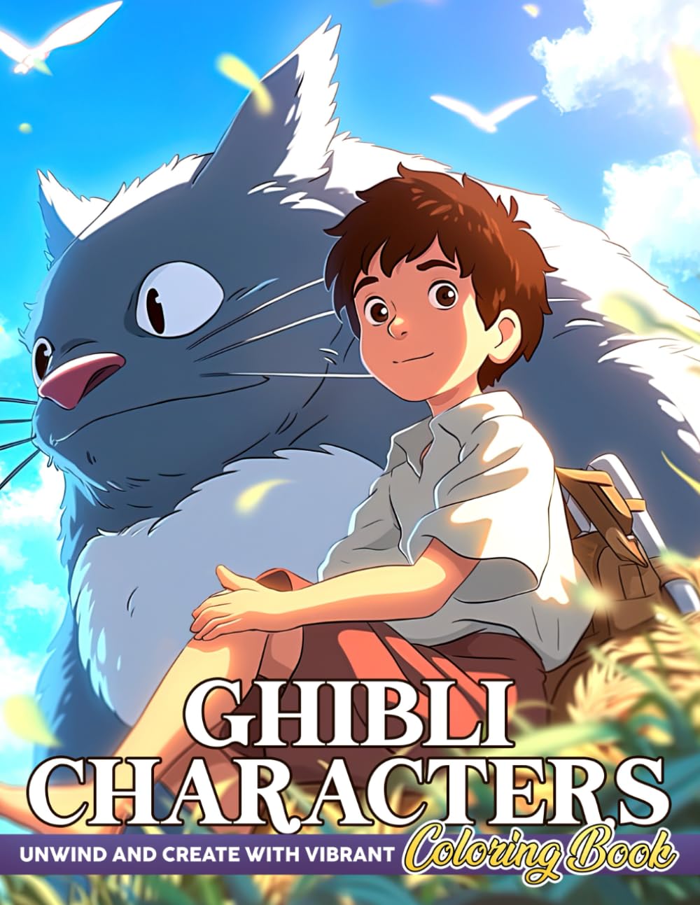 Ghibli Characters Coloring Book: Heroic Worlds Coloring Pages with Stunning Anime Character Illustrations for All Ages Joy and Creative Expression