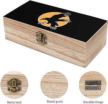 Amazon.co.jp: 木箱 八咫烏 カラス 鳥 木製収納ボックス ソーイング