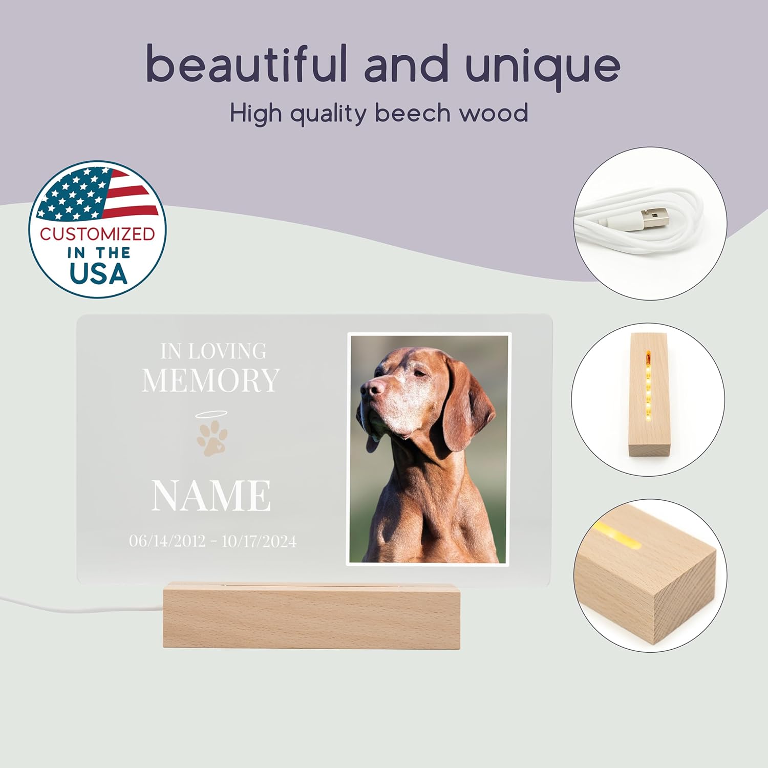 in Memory of Dog/Losing my Best Friend Dog - Loss of Dog Sympathy Gift/Dog Memorial Gifts - Pet Memorial Gifts - Dog Memorials & Funerary Personalized Acrylic Plaque loss of pet gifts - Image 2