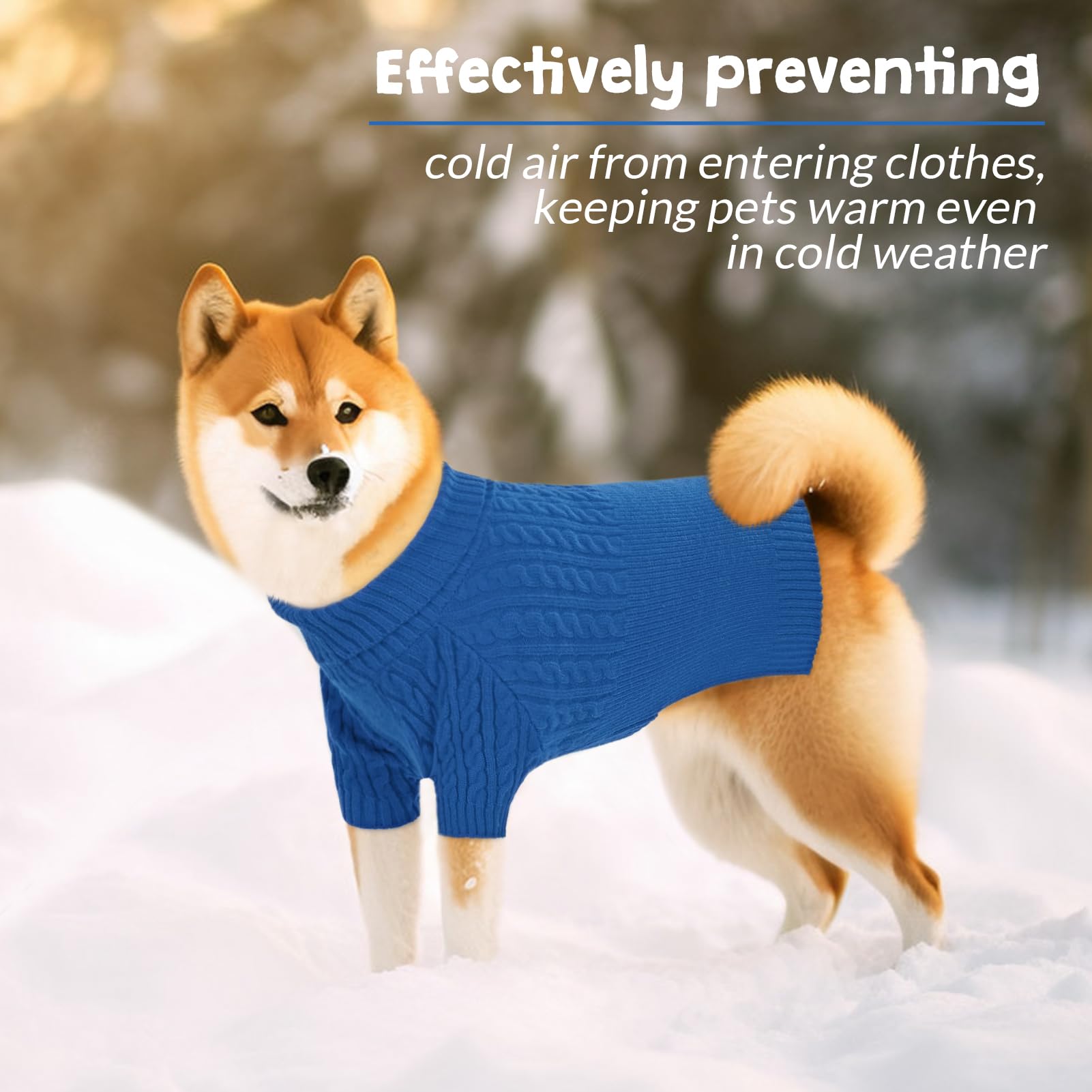 CITÉTOILE Maglione per Cani,Maglione per Cani Lavorato a Maglia per Cani di Piccola e Media Taglia,Cappotto per Cani Maglione Lavorato a Maglia a Collo Alto Lavabile,Cappotto Invernale Comodo Morbido