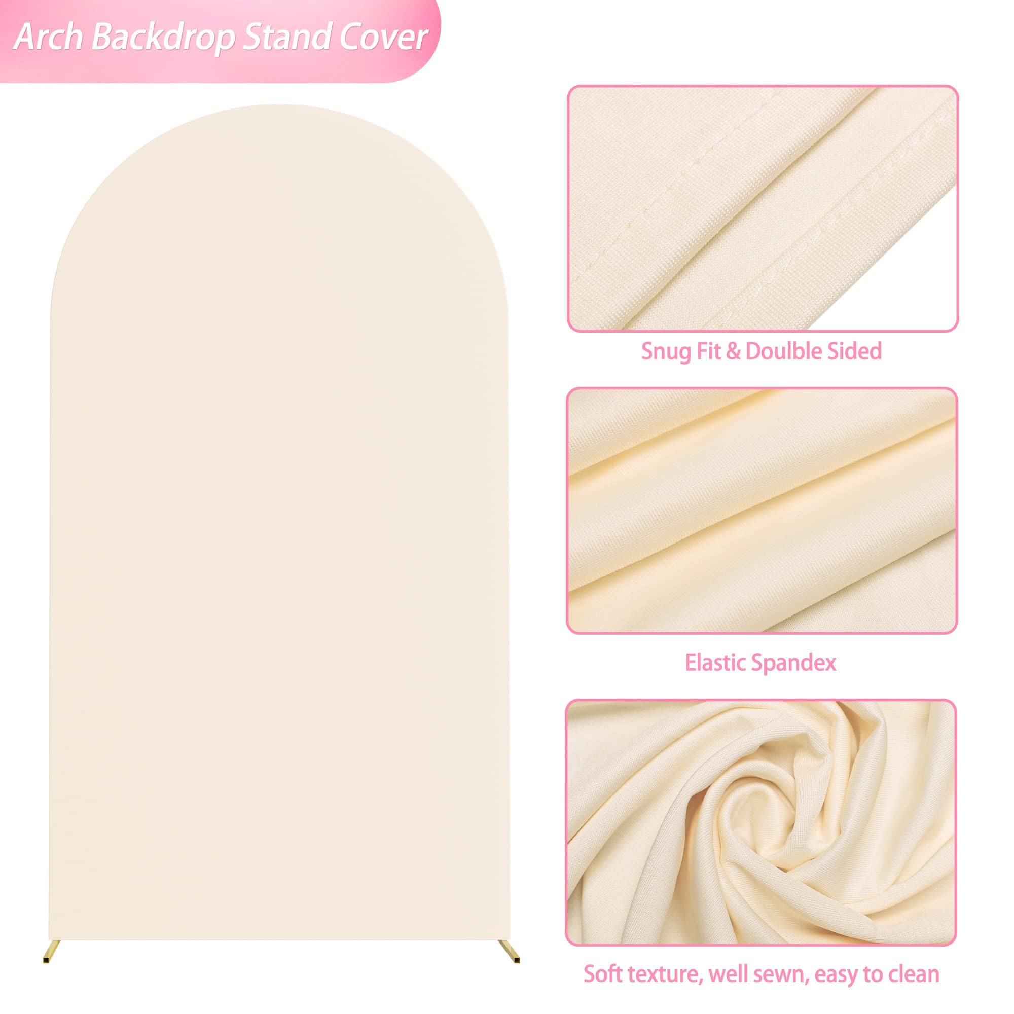 Dubbele Ronde Boog Bruiloft Boog Decoratie Verjaardagsfeestje Decoratie Festival Viering Achtergrond Bloem Rack Ballon Beugel:,White-Medium