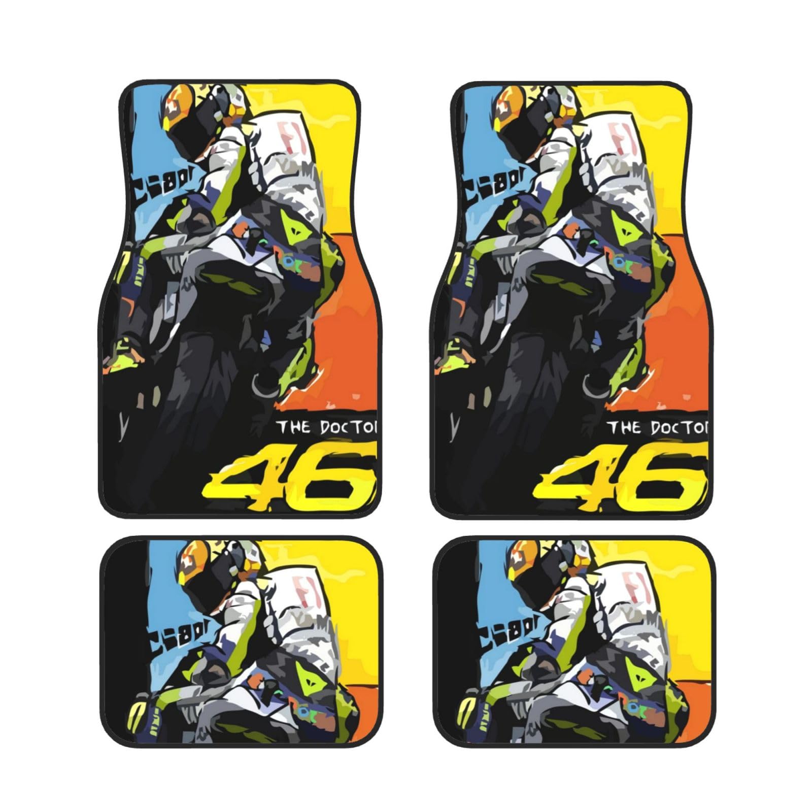 Amazon | バレンティーノ ロッシ VR46 フロアマット カーマット 防水 