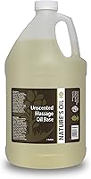 Nature's Oil Unscented Massage Oil Base 1 Gallon - Fragrance-Free Carrier Blend with Jojoba, Olive Oil & Vitamins for Custom DIY Massages