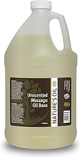 Nature's Oil Unscented Massage Oil Base, 1 Gallon