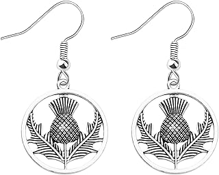 Outlander Inspired Jewelry Scotland Thistle Dangle Earrings for Women Sassenach Scottish Outlander Jewelry Outlander Fans Gift