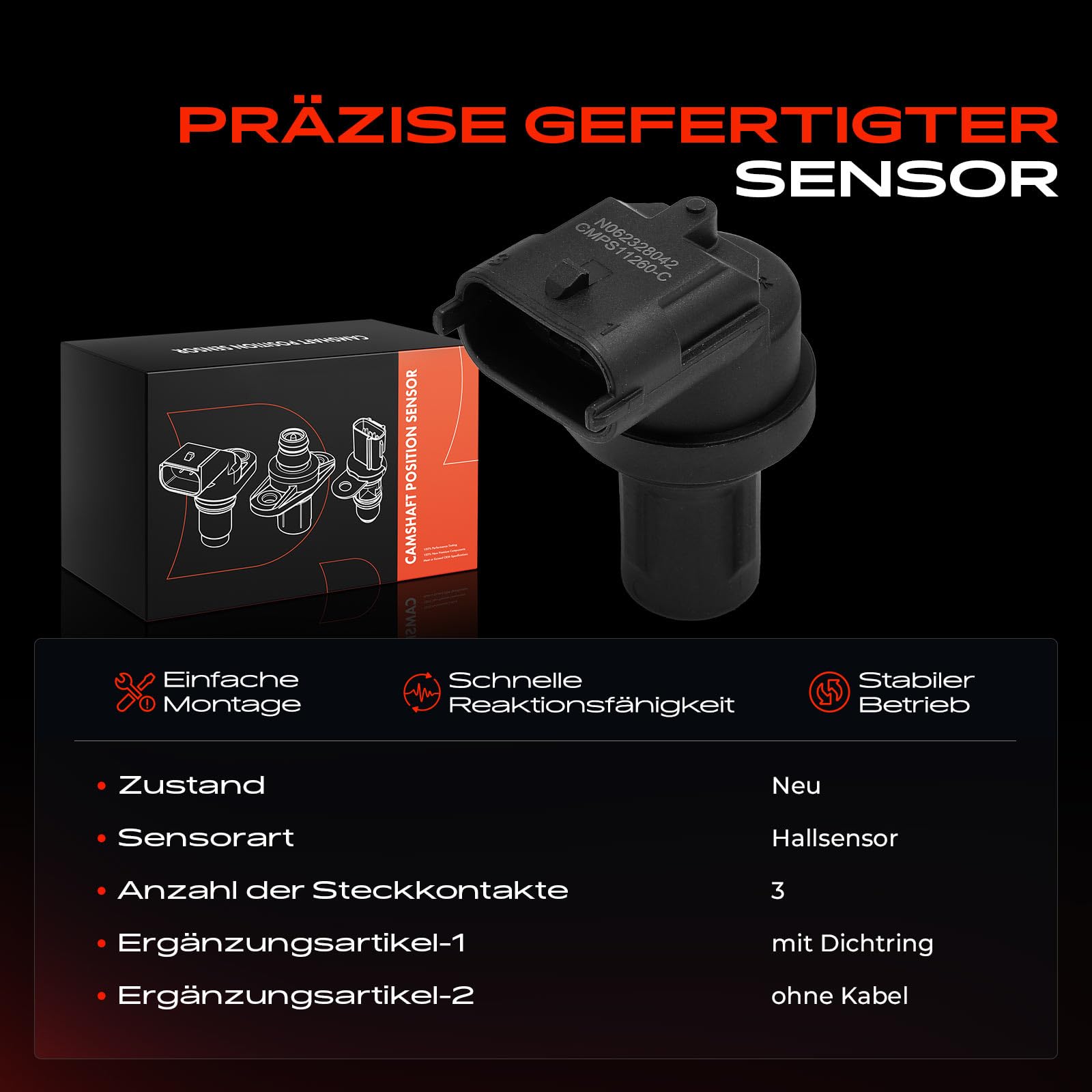 Frankberg Sensor Nockenwellenposition Kompatibel mit XE X760 2.0L 2015-Heute Discovery V L462 2.0L 3.0L 2016-Heute R.a.n.g.e R.o.v.e.r Evoque L538 2.0L 2015-Heute Replace# LR074065