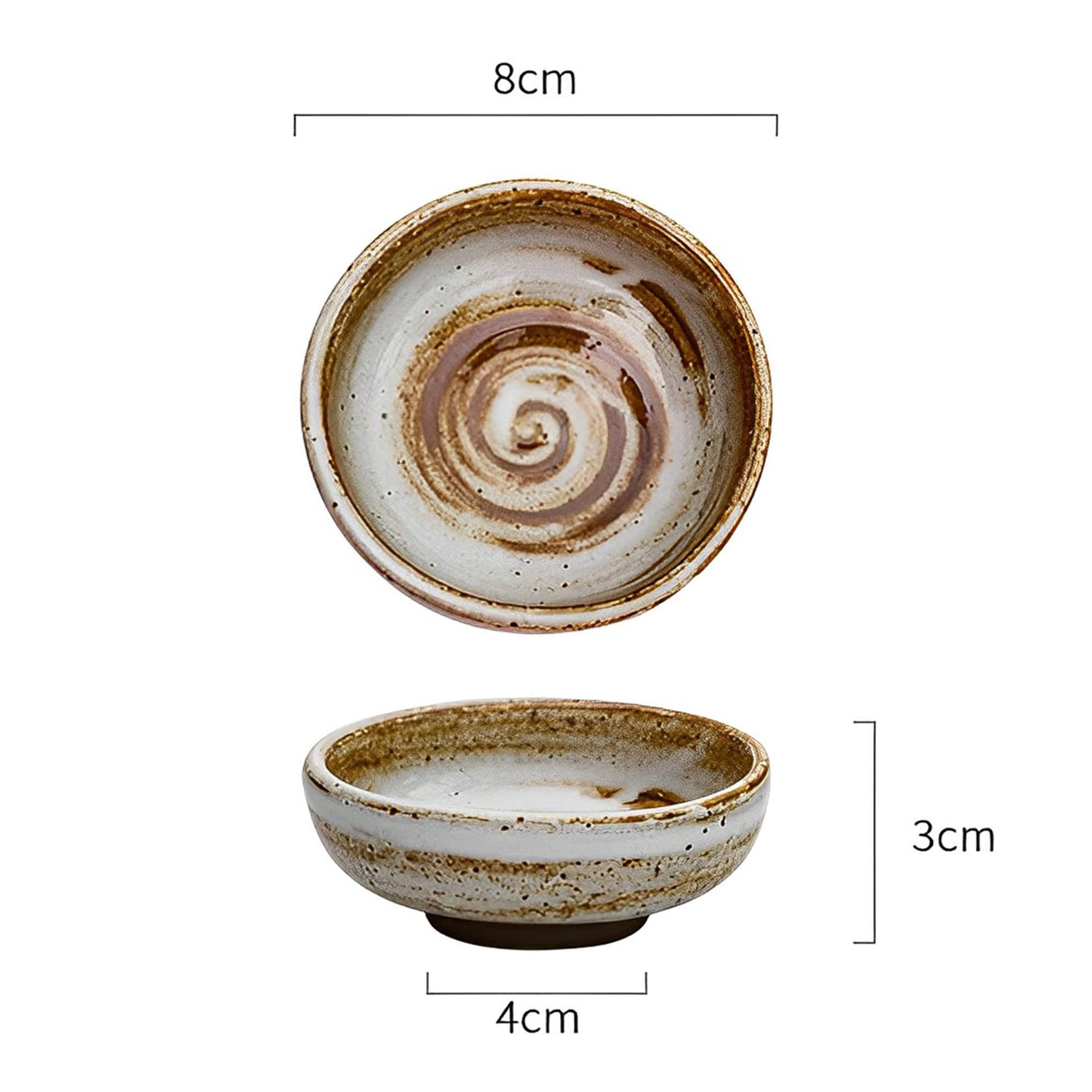 Suppenschüssel, Reisschüssel, Frühstücksschüssel, Sojasaucen-Geschirr-Set, Dip-Schalen aus Keramik, Soßenschüsseln, Tapas-Schalen, Geschirr-Set mit Blumenmuster for Desserts, Snack-Grau, 6er-Set ( Col
