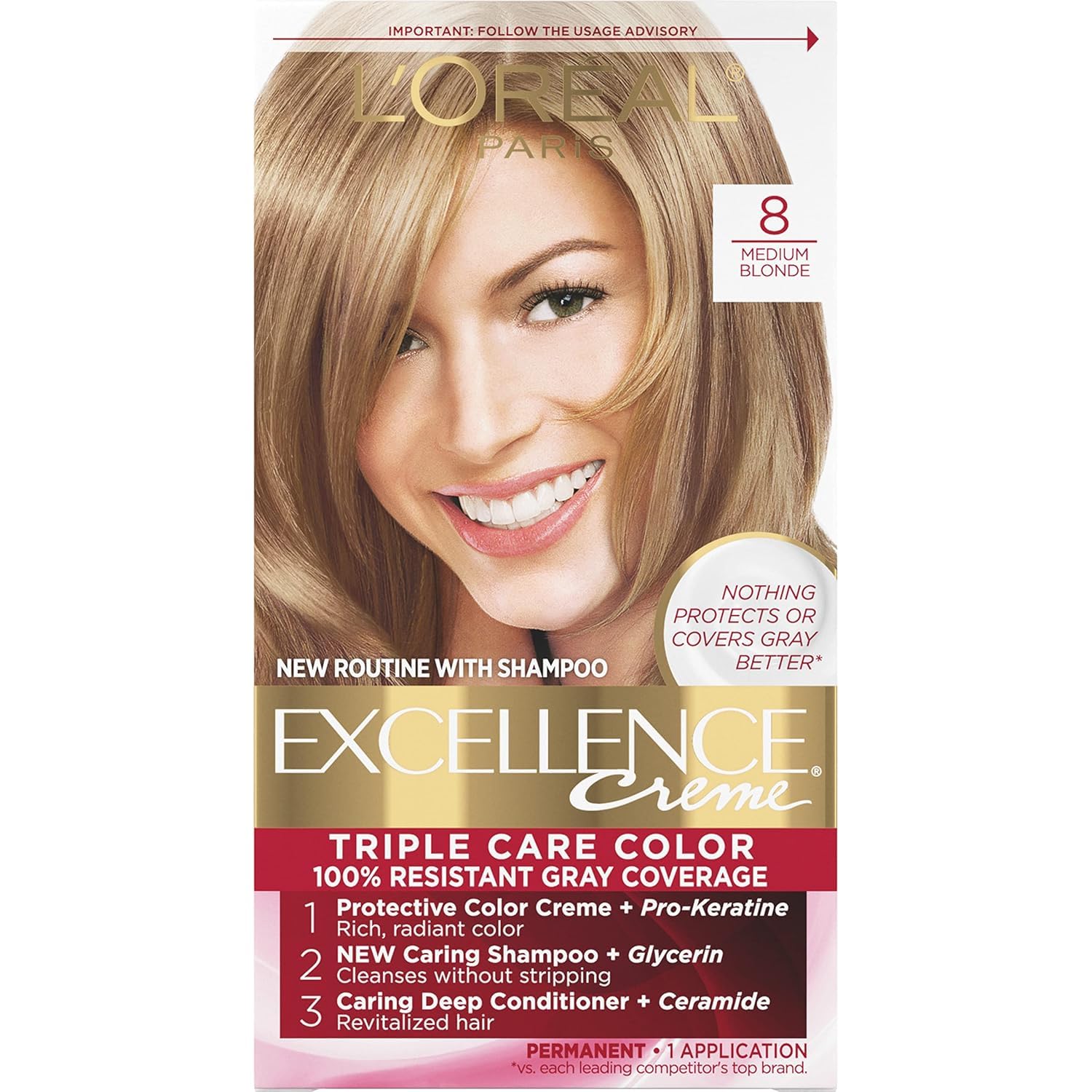 Amazon.com : L'Oreal Paris Excellence Creme Permanent Hair Color