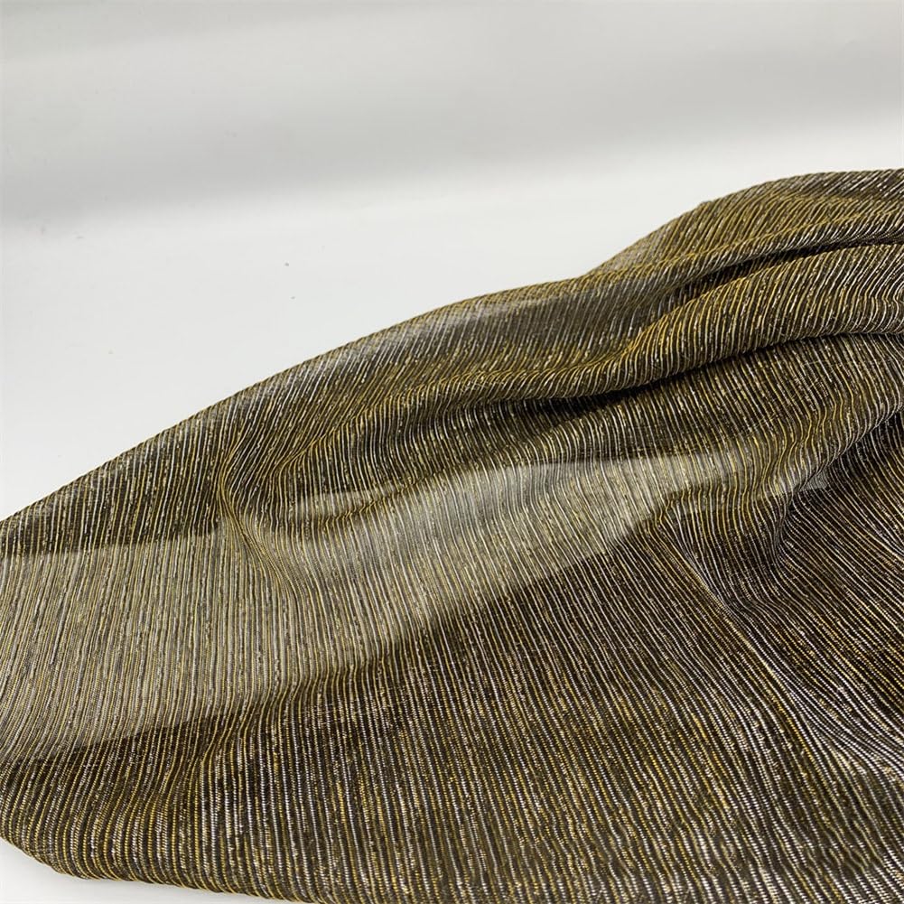 Chiffon Stoff 145CM Glitzer Tüllstoff Falten Tüll Dekostoff Organza Stoff Dekoband Tüllband Tischband Netzstoff Organzaband für DIY Nähen Kleidung Hochzeit Deko
