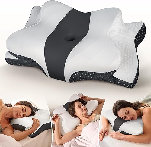 Miniatura 1 de Cozyplayer Almohada cervical para el cuello verdaderamente refrescante para aliviar el dolor, almohada ergonómica para dormir de lado para soporte