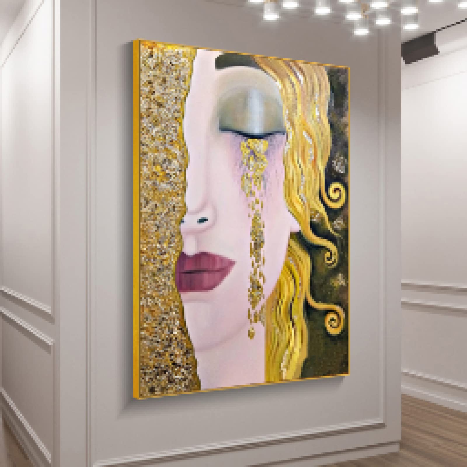 Impression toile femme or affiche décorative murale 35x50cm - 8