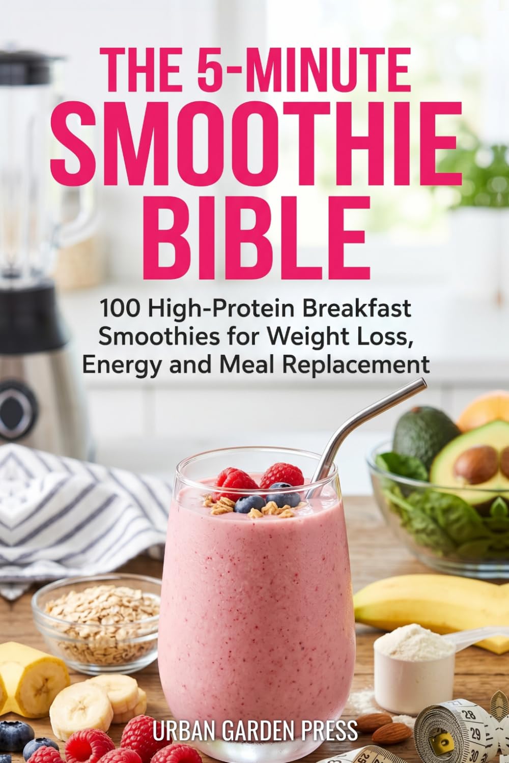 The 5-Minute Smoothie Bible: 100 High-Protein Breakfast Smoothies for Weight Loss, Energy and Meal Replacement (Healthy Kitchen Essentials)