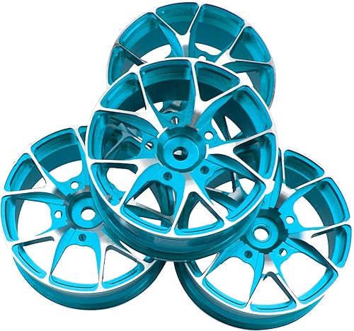 Miniatura 4 de ShareGoo - Llantas de metal RC de 0.472 pulgadas, bujes hexagonales 110 RC Drift On-Road Racing Touring Llanta compatible con HSP Tamiya Kyosho