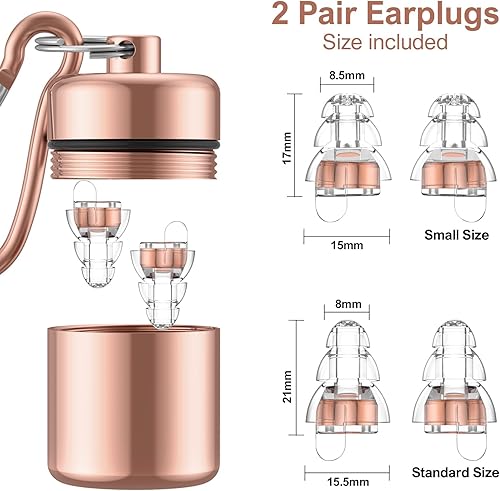 Miniatura 8 de Tapones para los oídos de conciertos de alta fidelidad para conciertos músicos, tapones para los oídos para reducción de ruido, tecnología de filtro