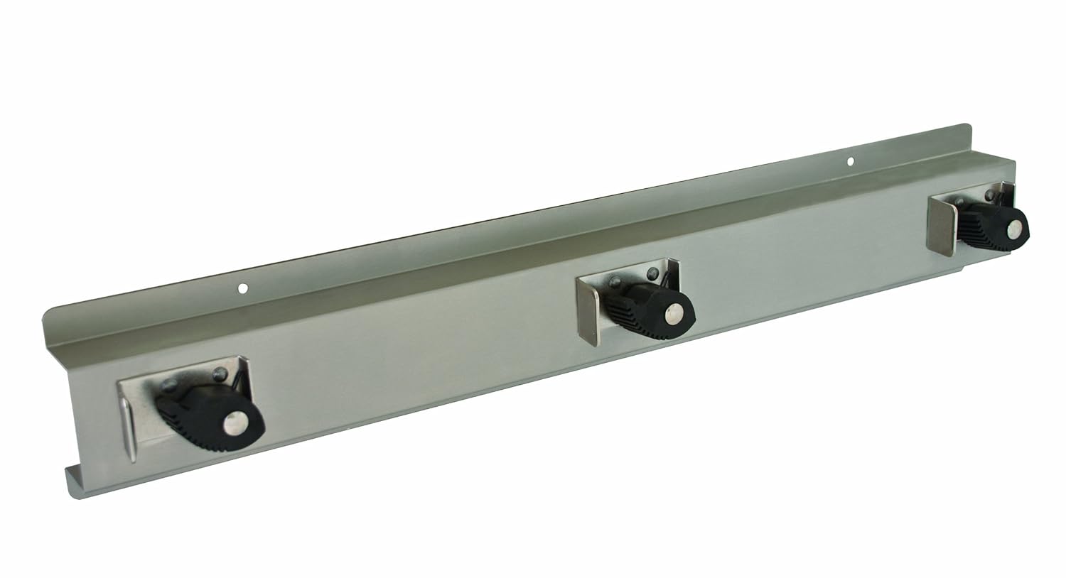 Free Shipping Over $50 Bradley 9953-000000 Stainless Steel 3 Hooks Mop and Broom Holder, 24 Length x 4 Height Top Brands Bradley 9953-000000 Stainless Steel 3 Hooks Mop and Broom Holder, 24 Length x 4 Height