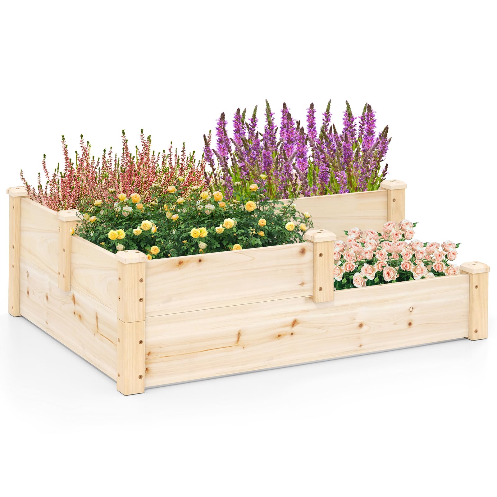 HAPPYGRILL 3-Tier Raised Garden Bed