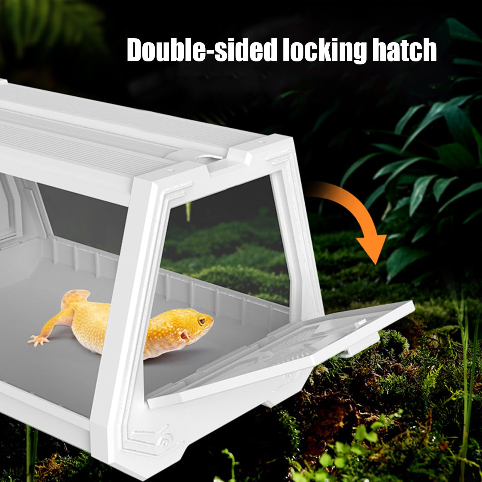 Zbiornik gadów, terrarium dla gadów Brodaty zbiornik Habitat | Projekt trapezoidalny, rozszerza pole widzenia, terrarium siedliska gadów dla skorpionów, kraby pustelnikowe