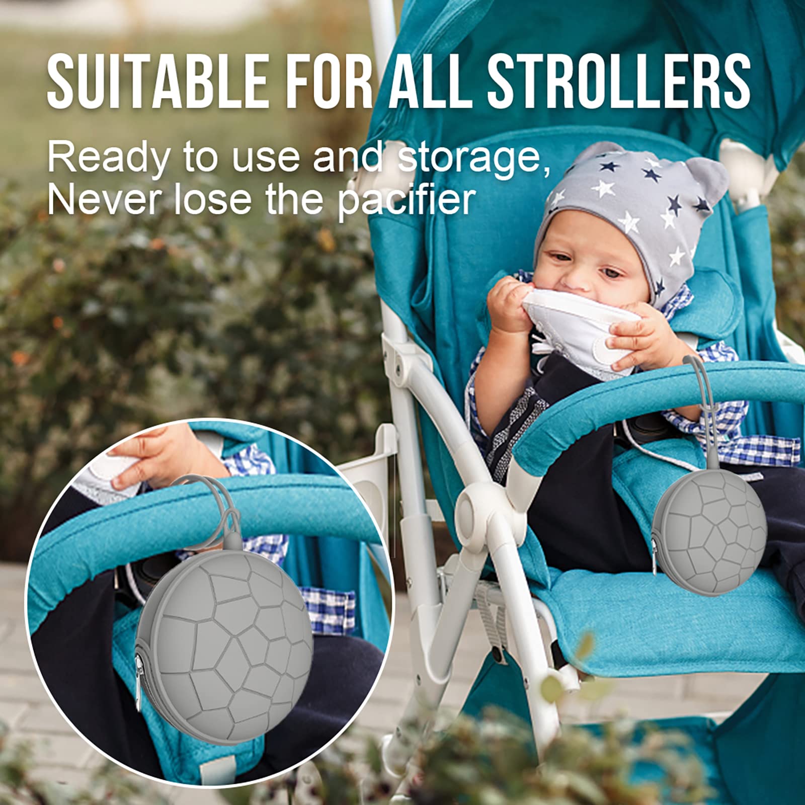 Silicone Pacifier Box Waterproof Portable Soother Storage Case BPA Free Dummy Holder Pouch Black