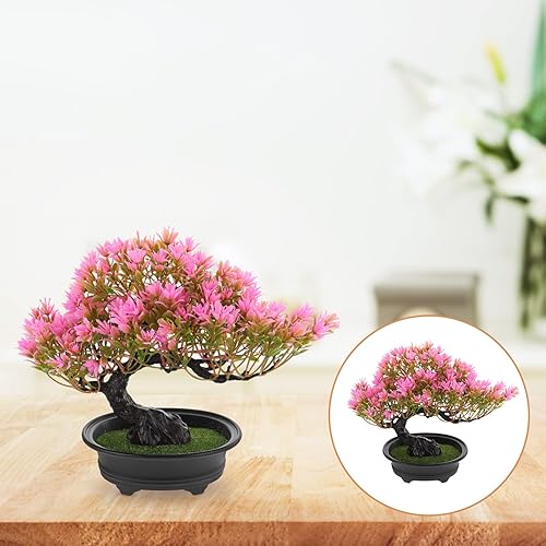 Miniatura 7 de Árbol bonsái, planta artificial de pino, decoración de fiesta de Navidad, bonsái, decoración del hogar, plantas falsas para pared, decoración de