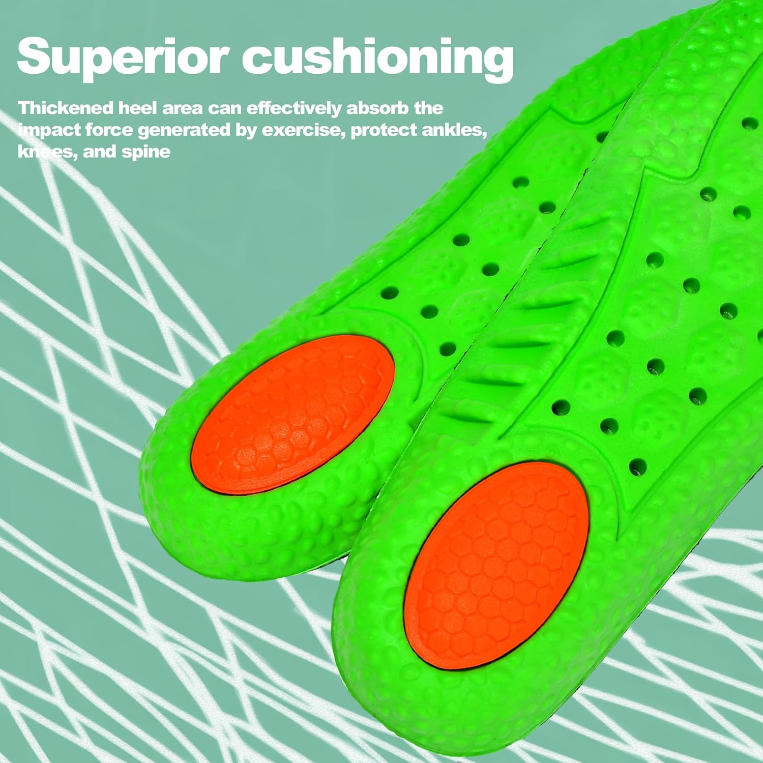 2 Pairs of Comfort Insoles with Memory Foam for Men & Women - Shock-Absorbing, Breathable & Arch Support for Sports, Work and Everyday Use (Black, Men 12.5-13.5(12.25")(31MM)) - Image 4