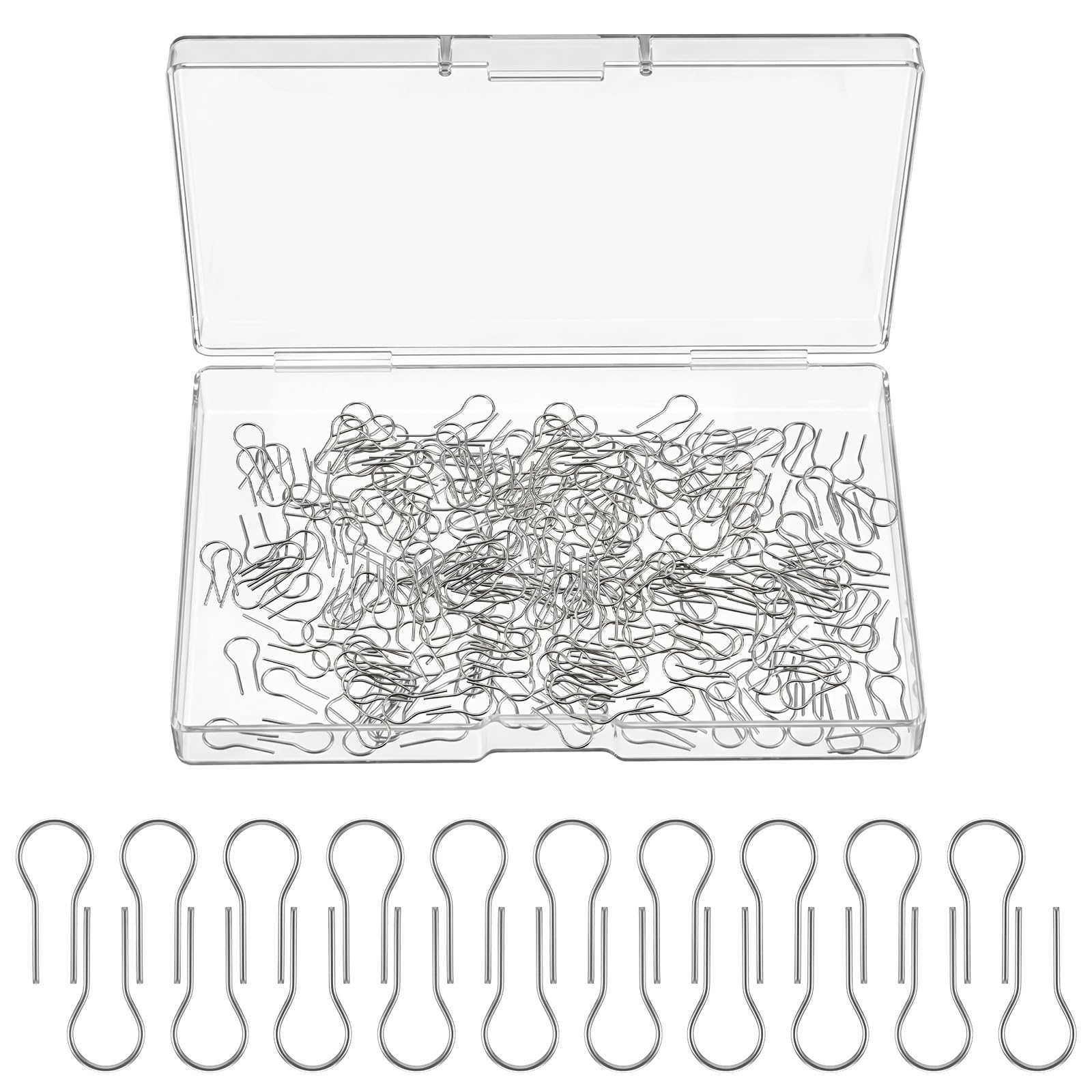 100 PCS High Temperature Nichrome Wire Jump Rings, R Shaped Nichrome Hanger Hooks for Ceramic Ornaments Nichromes Hooks, Nichromes Wire for Hobbyists DIY Pendant Ceramic Ornaments Fusing in Glass