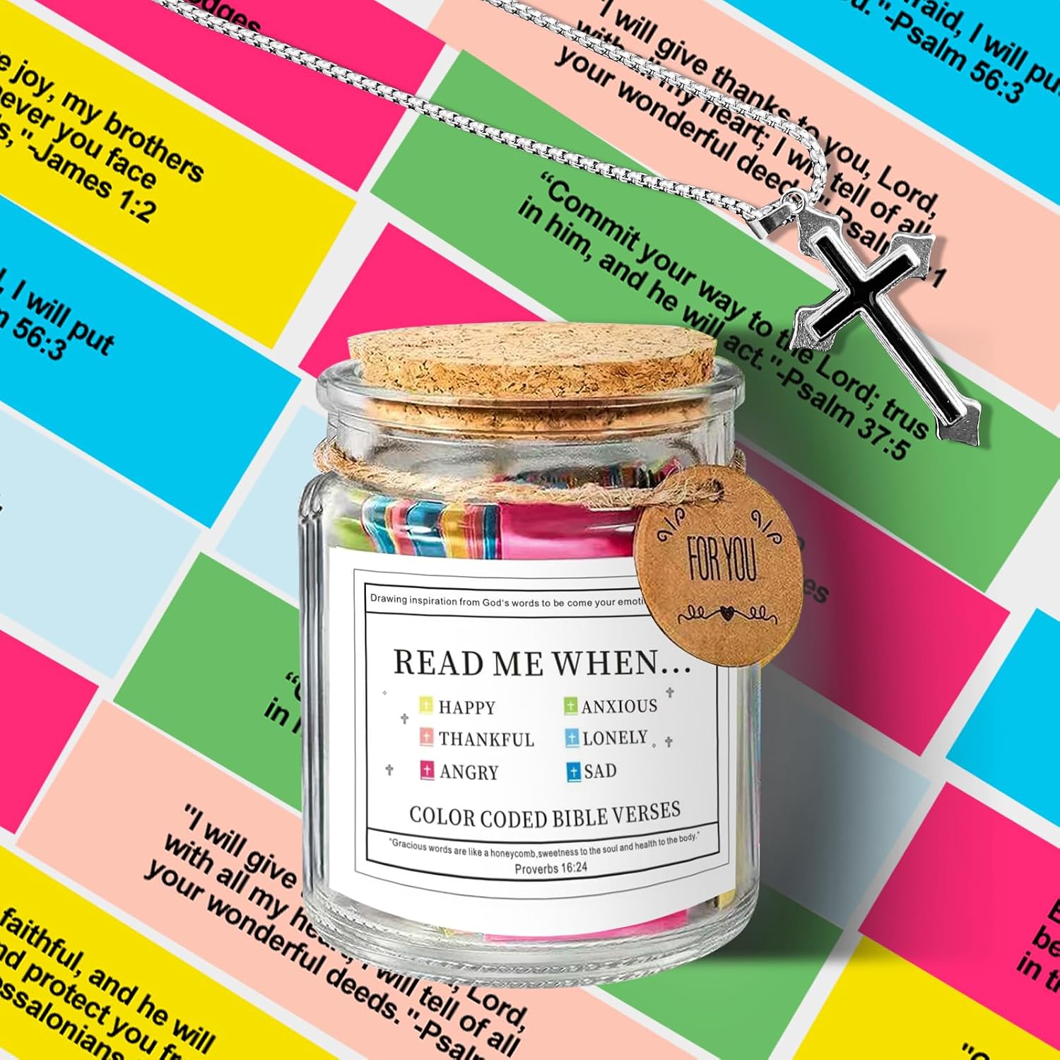Bible Verse Jar, Read Me When Bible Verses Jar, Christian Gifts for Women