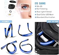 Vista 5 de Glocusent Luz LED de lectura para el cuello, luz de libro para leer en la cama (paquete de 2)