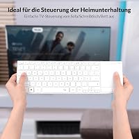 Rii Wireless Billentyűzet Touchpad-del, 2.4GHz + Bluetooth, Újratölthető - White 6