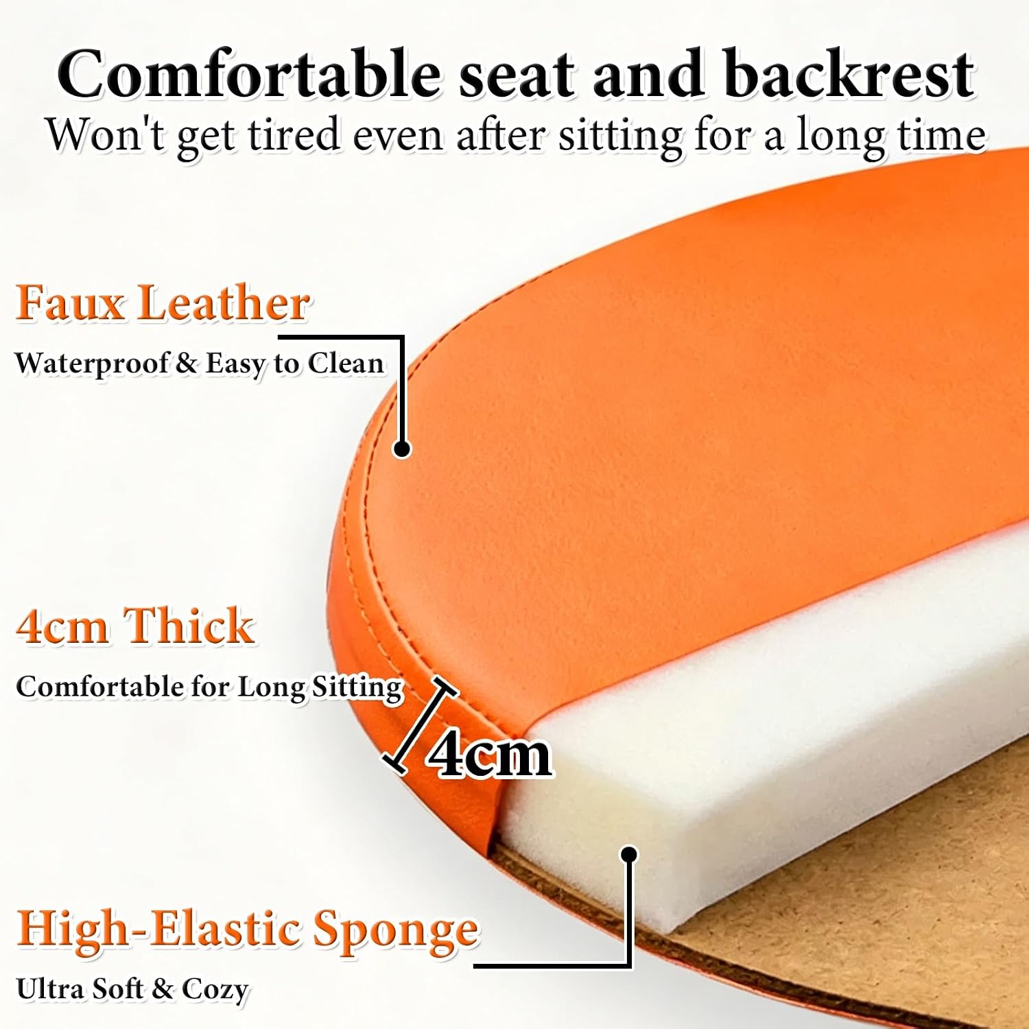 Stools to Sit on Folding with Backrest Padded Seat Easy Fold and Storage