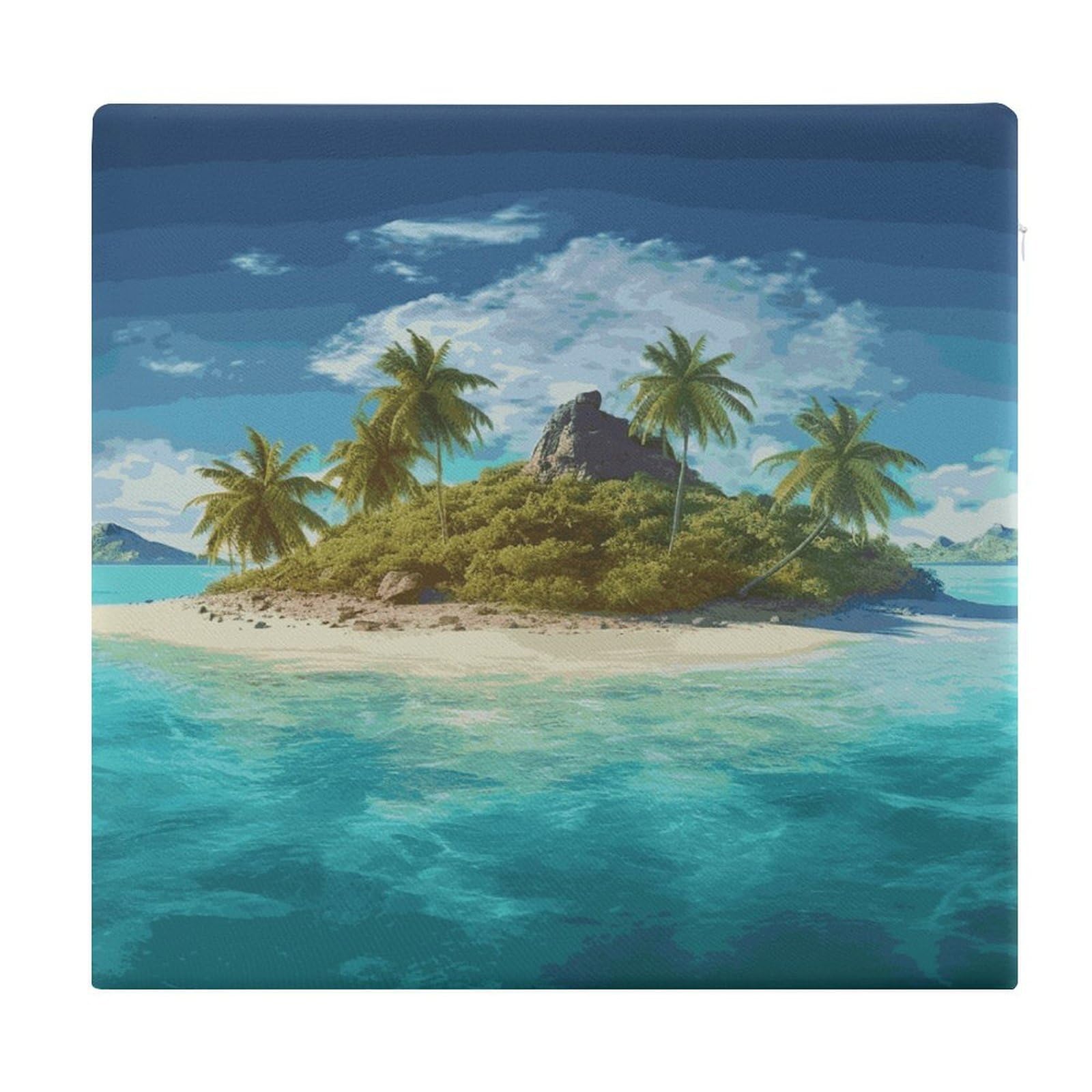 LDGSUPH - tropical island seat cushions for office chair square cushions soft floor cushions comfortable sofa cushions memory foam home